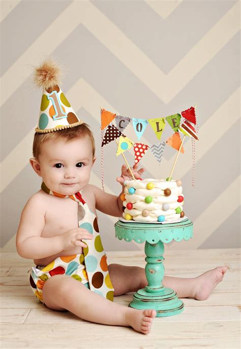 Vintage Boys First Birthday Baby Boy Toddler Cake Smash Birthday