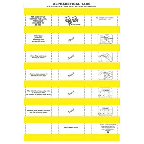 Tidy Files Numeric Labels Assorted 10 Sheets Tidyfiles Td013099 Lln