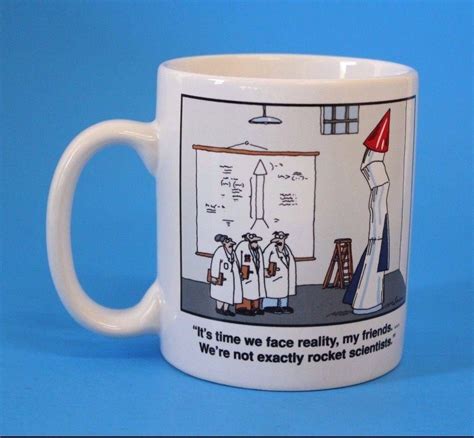 The Far Side By Gary Larson Comic Mug Cup Rocket Scientists 1984