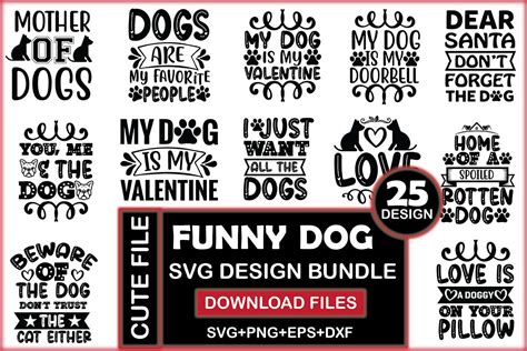 Funny Dog Svg Design Bundle Bundle · Creative Fabrica