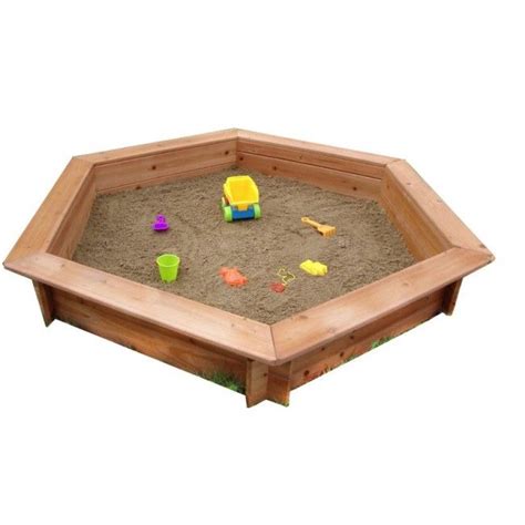 Hexagonal Sand Box With Rain Cover Backyard For Kids Kids Sandbox