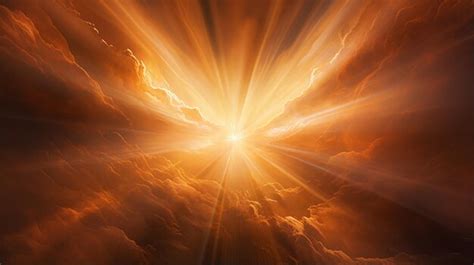 Premium Ai Image A Blazing Sun Its Rays Radiating Outward In A