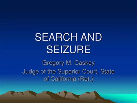 Ppt Search And Seizure Powerpoint Presentation Free Download Id