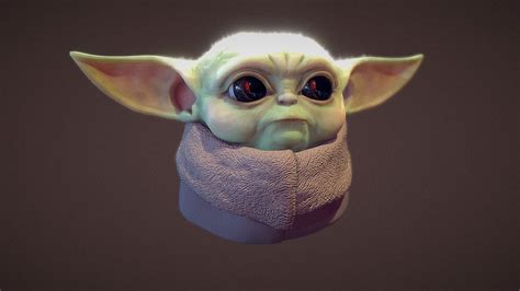 Baby Yoda A 3d Model Collection By Marek Msmolski Sketchfab