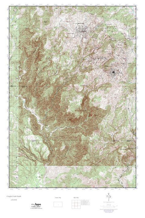 Mytopo Cripple Creek South Colorado Usgs Quad Topo Map