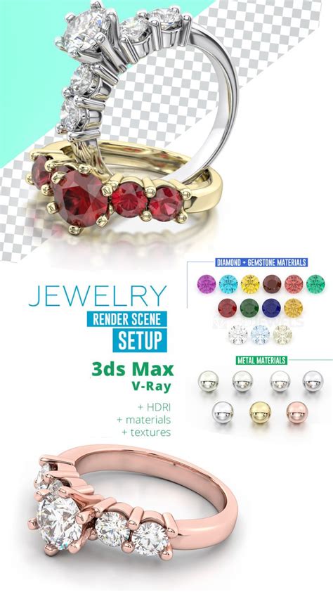 Jewelry 3d Render Scene Setups For 3ds Max With V Ray In 2021 Jewelry