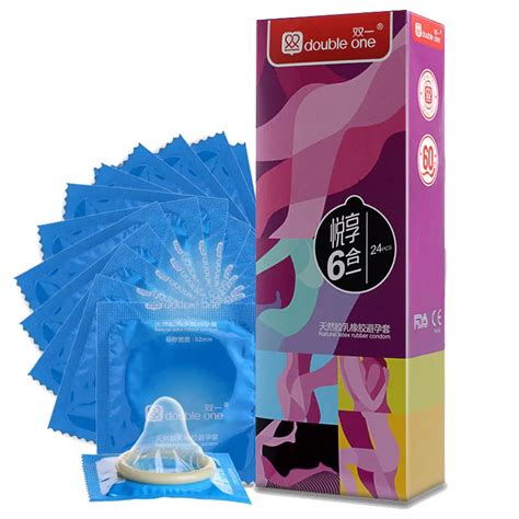 48pcs 6 types mixed condoms for men ultra thin ice and fire dotted thread natural latex condoms