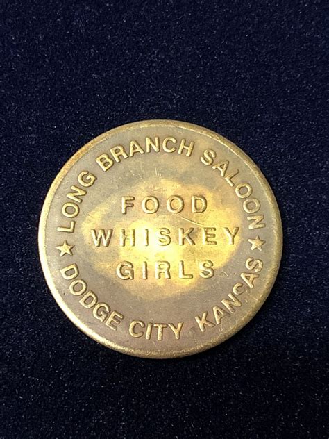 Brass Brothel Token Coin Dodge City Kansas Long Branch Saloon Whiskey