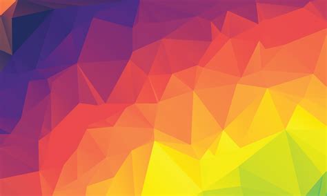 Rainbow Color Polygon Background Design Abstract Geometric Origami