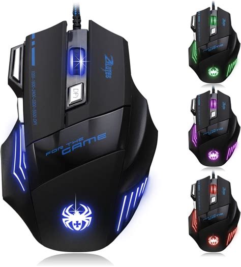 Dland Wired Gaming Mouse Zelotes Professional Led Optical 7200 Dpi 7