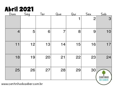 Calendario Mar 2021 Calendario Mes De Abril 2021 Para Imprimir