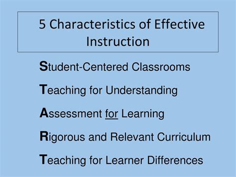 Ppt 5 Characteristics Of Effective Instruction Powerpoint