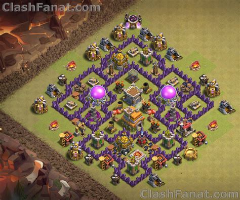 As you can see the air defense are very well deep inside the base surrounded by storage's. Town hall 7 base - Best TH7 layout Clash of Clans 2019