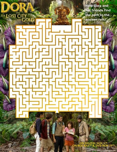 Free Printable Dora Maze The Lost City Of Gold Mama Likes This