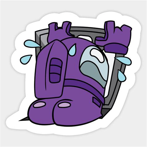 Purple Impostor Trouble Among Us Sticker Teepublic