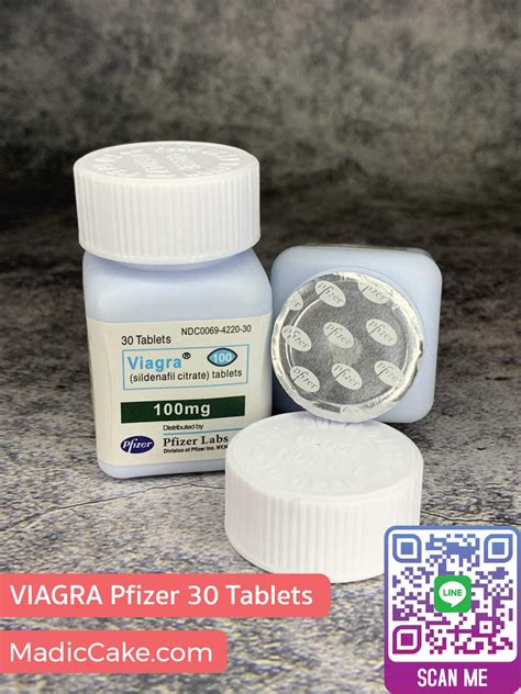 Viagra Pfizer 30 Tablets L ไวอากร้า 100 มิลลิกรัม Mediccake หมอเค้ก L