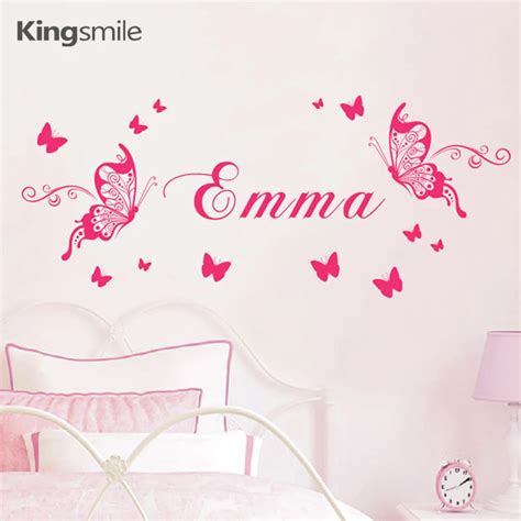 Butterfly Wall Sticker Personalized Name Vinyl Diy Nursery Butterflies