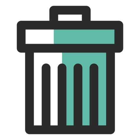 Recycle Bin Colored Stroke Icon Transparent Png And Svg Vector File