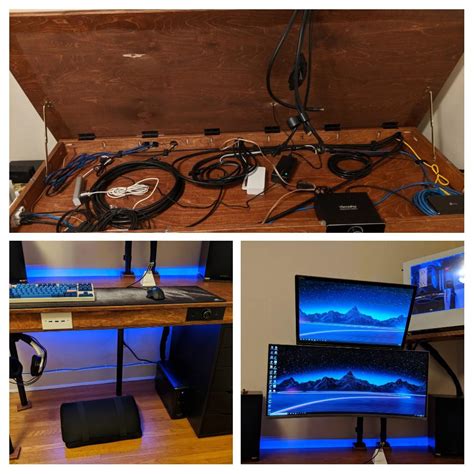 How To Hide Cables On Desk Before And After The Wire Loom Workspace