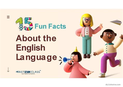 15 fun facts about the english langu… english esl powerpoints