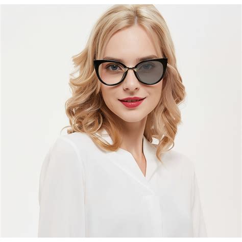 Fashion Sun Photochromic Diopter Reading Glasses Women Cat Eyeglasses