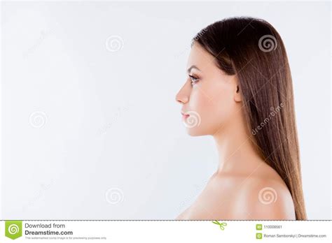 Woman Looking Up Profile