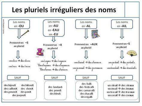 Le pluriel irregulier des noms  Pluriels irréguliers, Pluriel des noms