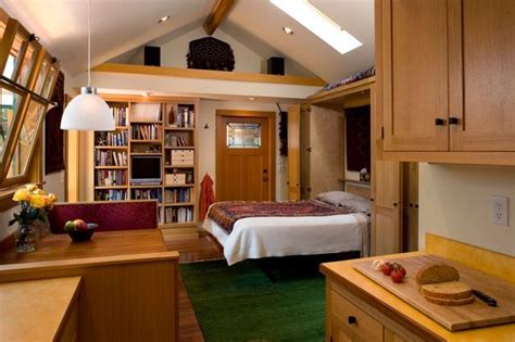 A Murphy Bed In A Small Living Space Tiny House Interior Tiny House