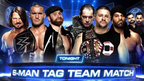 Wwe Smackdown Jinder Mahal Pins Randy Orton During 6 Man Tag Team