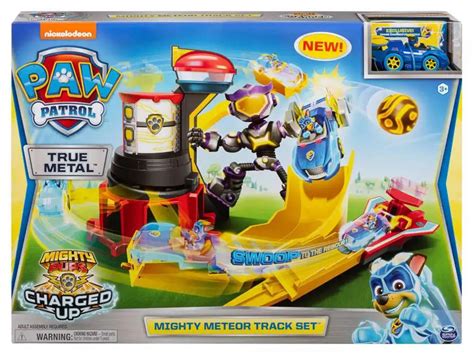 Paw Patrol Mighty Pups Charged Up True Metal Mighty Meteor Track Set