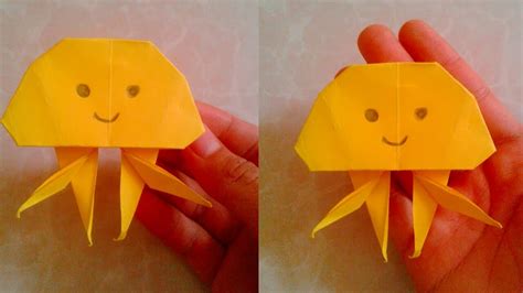 Origami Jellyfish How To Make Jellyfish Of Paperpaper Jellyfish Youtube