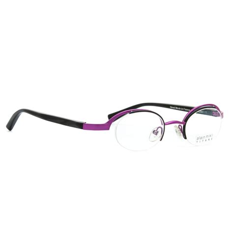 alain mikli al0551 eyeglasses purple black frame rx clear demo prescription lens ebay