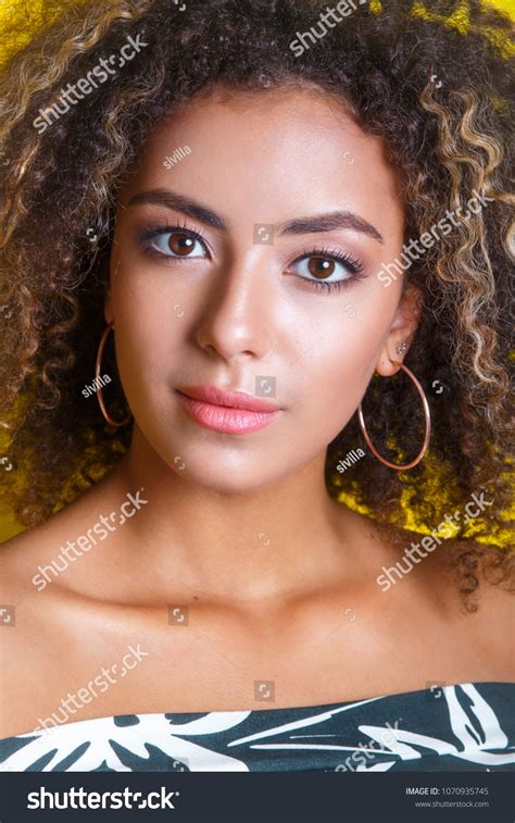 Beauty Portrait Young African American Girl Stock Photo 1070935745