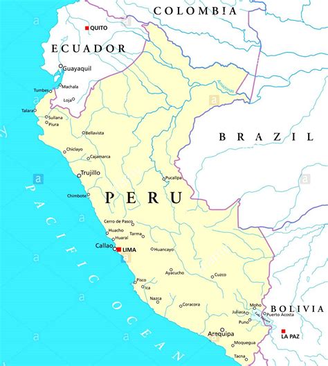 Mapa Del Perú Y Sus Ciudades Perú Mi País