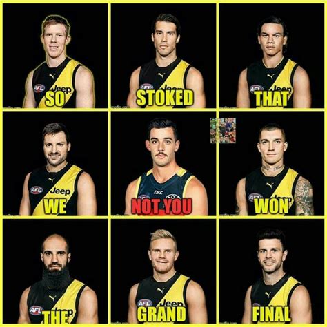 2017 Grand Final Players Review Richmond Football Club Football Memes