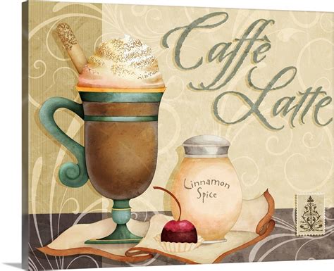Coffee Caffe Latte Wall Art Canvas Prints Framed Prints Wall Peels