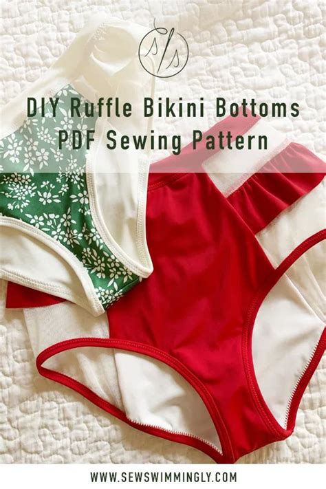 This DIY Ruffle Bikini Bottoms PDF Sewing Pattern Is Just What You Need To Step Up Your Swimwear