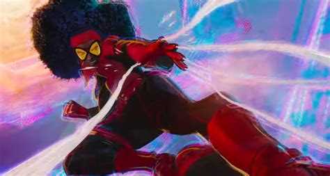 first trailer for spider man across the spider verse confirms black spider woman bounding