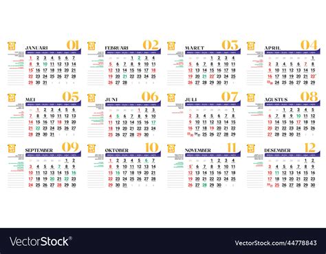 2023 Calendar Hijri Royalty Free Vector Image Vectorstock