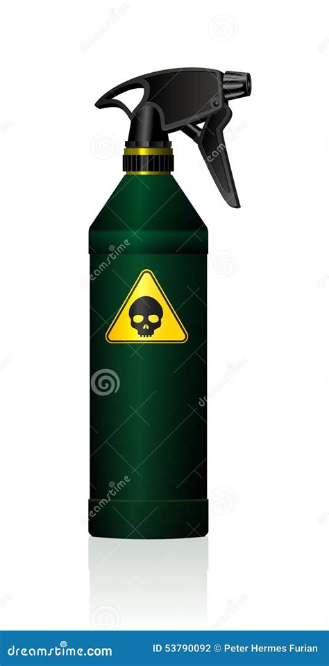 Spray Bottle Poison Toxic Skull Stock Vector Image 53790092