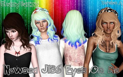Newsea`s J186 Eyes On Me Hairstyle Retextured By Chazy Bazzy Sims 3 Hairs