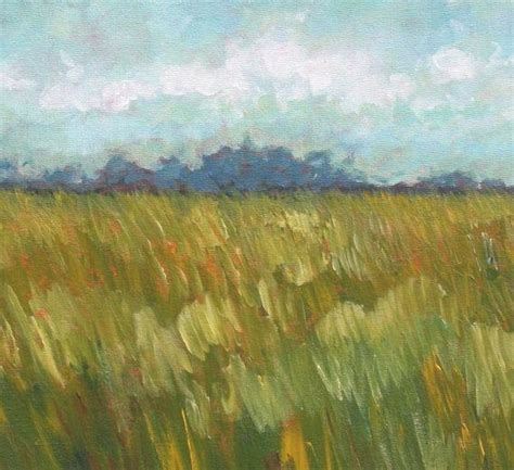 Abstract Painting Landscape Painting Field Painting Green Grass