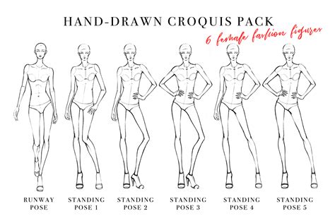 Female Figure Croquis Pack For Fashion Illustration 232341