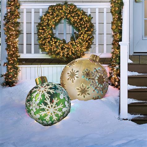 Oversized Outdoor Christmas Ornaments