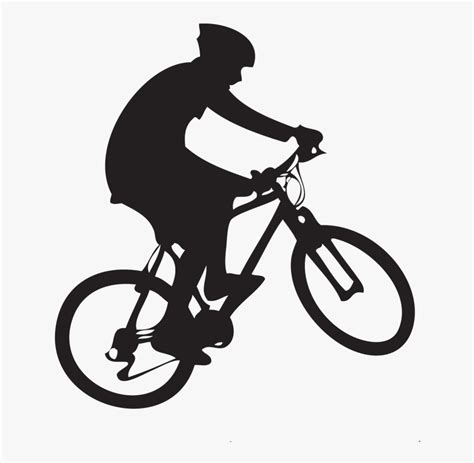 Mountain Biker Clip Art Bike Mountain Vector Man Riding Clipart Biking Illustration