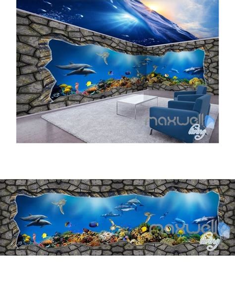 Underwater Sea World 3d Entire Room Wallpaper Wall Mural Decal Idcqw