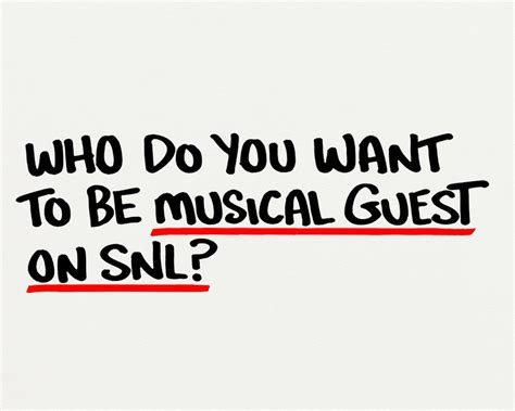 Saturday Night Live So Who Do You Want As S48 Hostmusical Guest