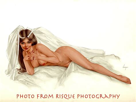 Nude Woman Wearing Veil 85x11 Photo Print Alberto Vargas