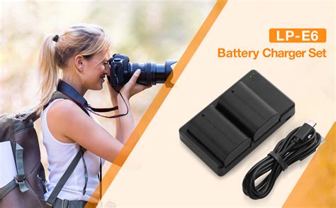 Lp E6 Lp E6n Replacement Camera Batteries And Rapid Dual Charger Set For 5d Mark Ii