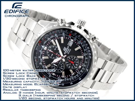 g supply rakuten global market casio overseas model edifice men s chronograph watch black